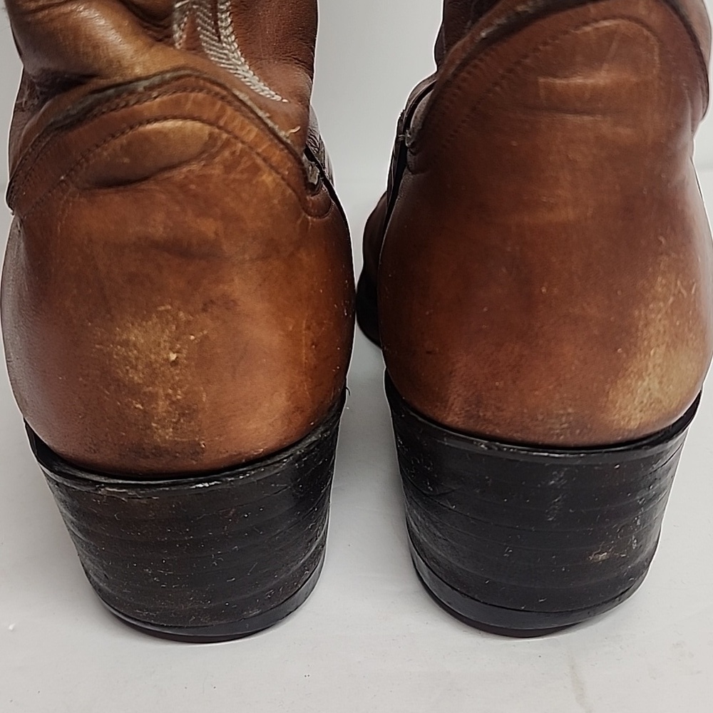 Tony Lama Cats Paw Vintage brown leather cowboy boots sz 8M/9.5W UNISEX YeeHaw!! - Picture 7 of 11